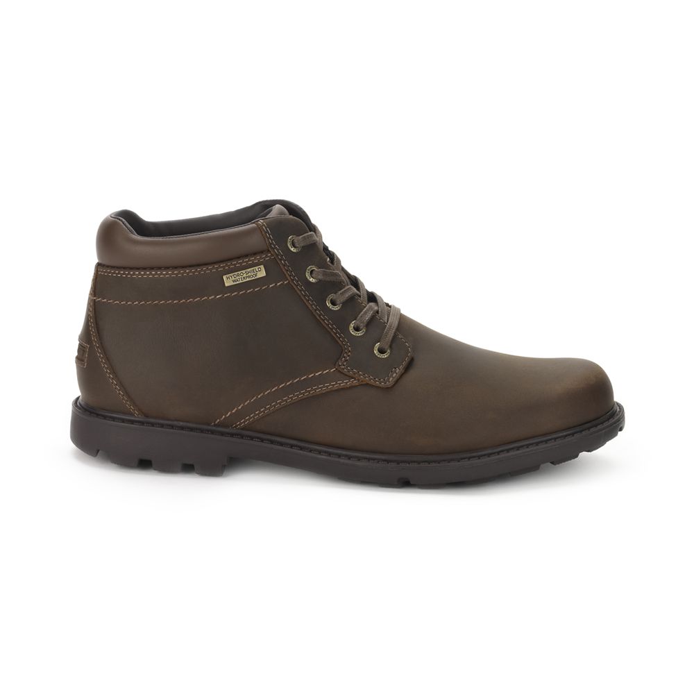 Stivali Rockport Uomo - Rugged Bucks Waterproof - Marroni Scuro - MRSZTPJ-14